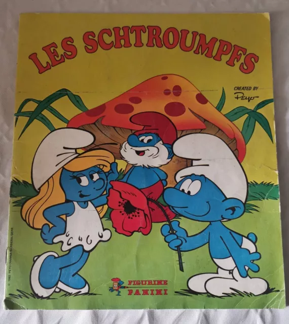 album panini les schtroumpfs 1982