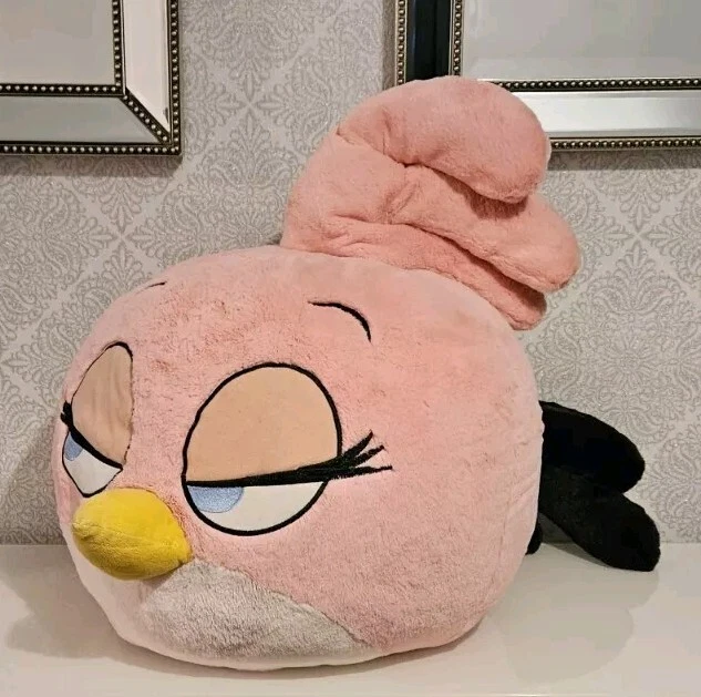 HUGE RARE ROVIO Commonwealth Angry Birds STELLA Pink Soft Plush. 50cm