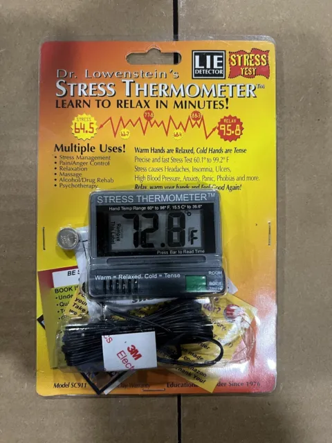 Termómetro de estrés Dr. Lowenstein's ~ Aprende a relajarte en minutos ~ Detector de mentiras