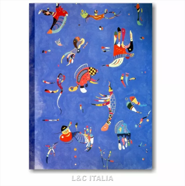 Kandinsky Blu cielo 50x70 quadro moderno su tela astratto soggiorno ufficio