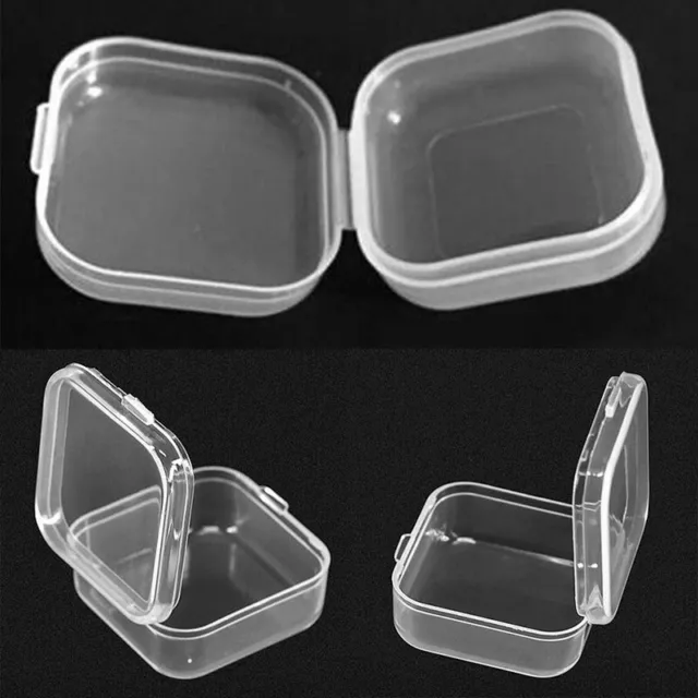 Mini Plastica Cassa Piccolo, Addobbo Ganci Trasparente 50 Pz. Scatole Orecchini