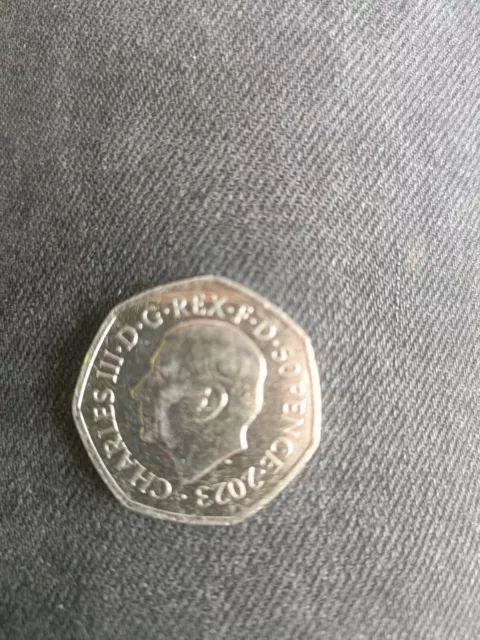 King Charles 50p Coin 2023 uncrowned