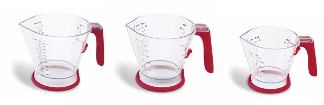 Zyliss Measuring Jug 3 Piece Set 1L 500ml 250ml Non Slip Base Non Drip Spout