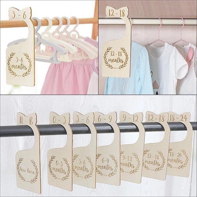 7pcs Baby Closet Dividers Wooden Baby Closet Organizers From Newborn To 24