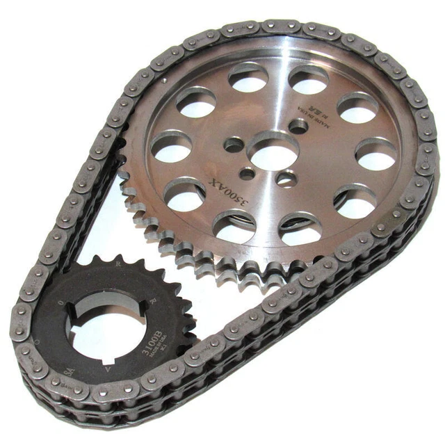 SA Gear Timing Set 78500TR; Double Roller 0.250" Rolon for SBC, Chevy V6