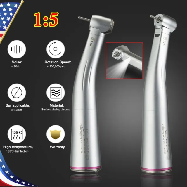 Dental 1:5 Increasing Contra Angle (LED) Handpiece Fit NSK X95 Electric Aiz