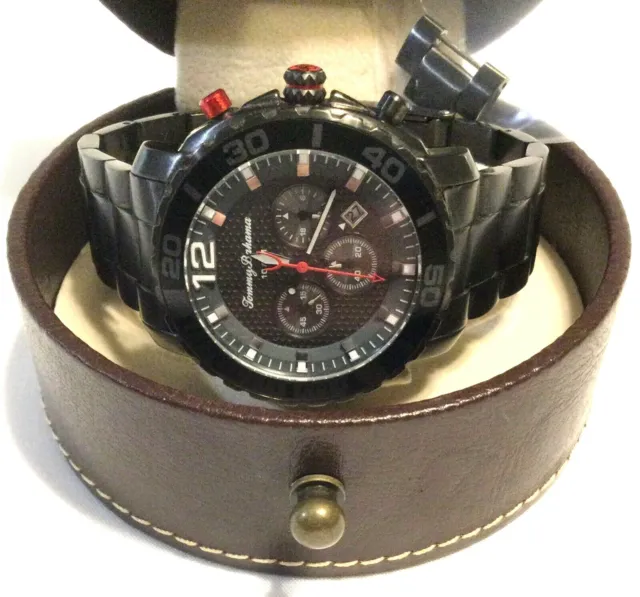MENS TOMMY BAHAMA WATCH. MODEL # TB1026. A126. Swiss Made. Brown ...