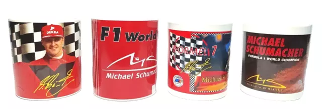 Michael Schumacher Tassen Formel 1 Ferrari Kaffeebecher 250ml 4 stück