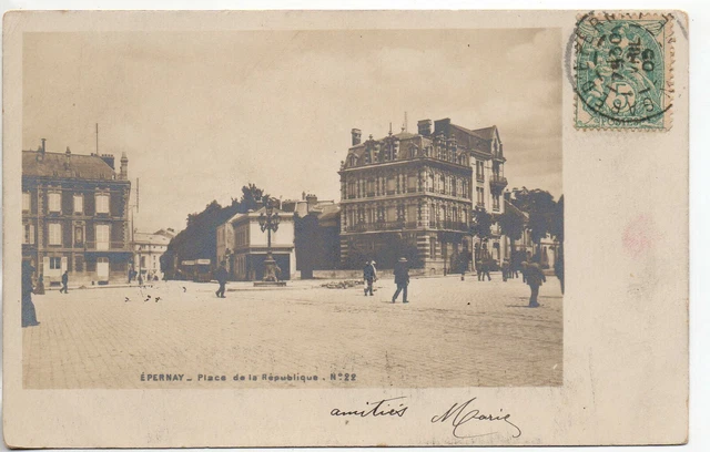 EPERNAY - Marne - CPA 51 - Place de la République carte Photo