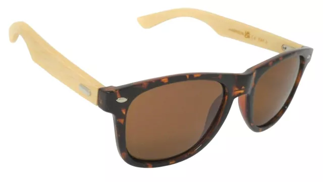 Harrison Bamboo Sunglasses Polarized Brown Cat-3 UV400 Lenses