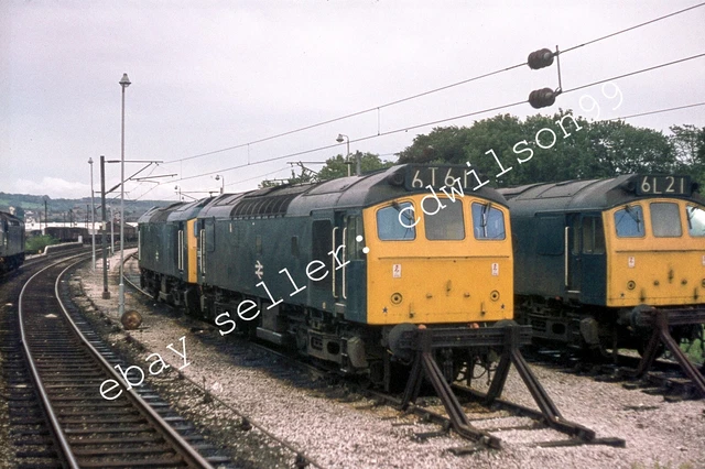 BRITISH RAILWAY SLIDE - BR Class 25 Diesel Locos at Carnforth 1974 ...