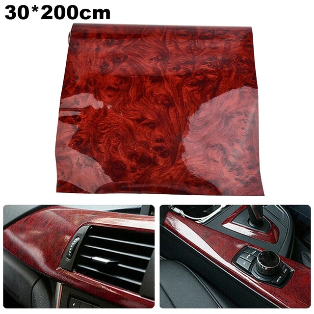 Film Adhésif Vinyle Effet Bois Acajou Brillant – Pour Intérieur Voiture (tableau De Bord, Portières) – Décoratif Et Protecteur – Facile à Poser - 10