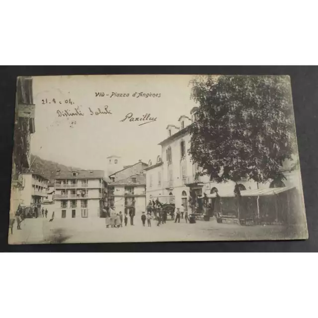 Cartolina Viù - Piazza d'Angènes