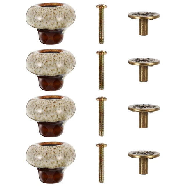 4 Pcs Poignée De Tiroir Porte D'armoire Boutons En Céramique Armoires Bois