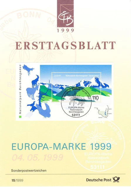 Bund ETB Nr. 15/1999 - Europa-Marke 1999