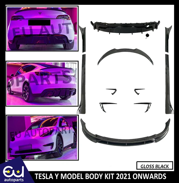 Tesla Front Body Shell FOR TESLA MODEL Y Bodykit Body Kit Front Lip Diffuser Side Skirt Gloss ...