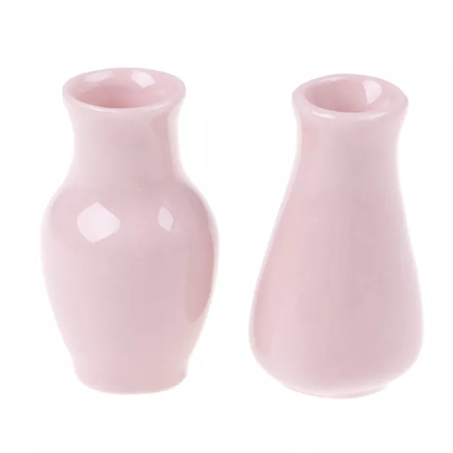 2Pcs Dollhouse miniatures flower pot mini vase pots model t MiU,RQ