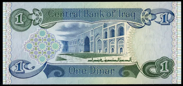 1982 Iraq 1 One Swiss Dinar Saddam Hussein Era AUNC - FREE COMBINED POST 3