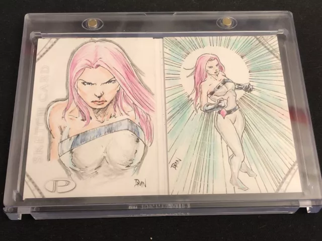 2014 Marvel Premier Dual Panel Jessica Jones Sketch Card Don Mark Noceda Anime!!