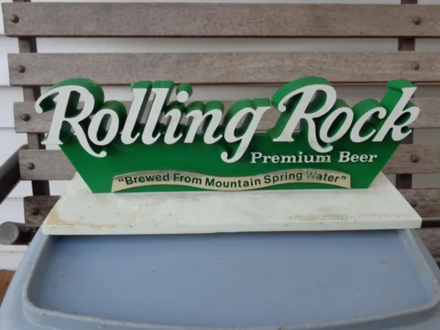 Vintage Rolling Rock Premium Beer “Brewed From Mountain Spring Water” Sign-As Is