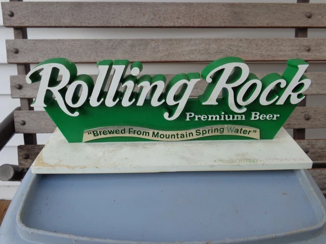Vintage Rolling Rock Premium Beer “Brewed From Mountain Spring Water” Sign-As Is