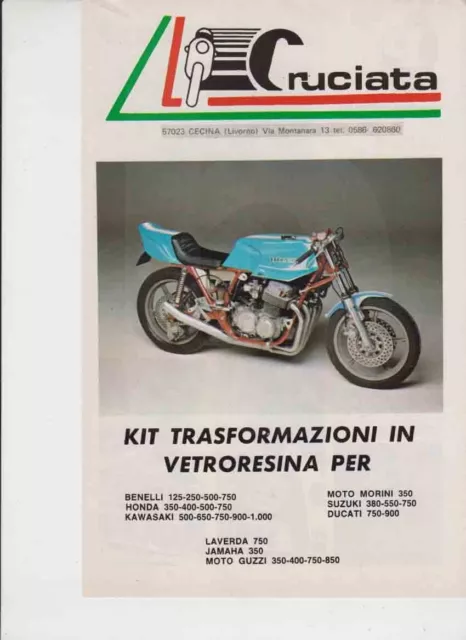advertising Pubblicità-CARENE MOTO CRUCIATA-1978-RICAMBI  MOTOSPORT EPOCA
