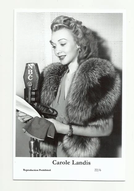 (Bx25) Carole Landis Swiftsure Photo Card (22/6) Filmstar  Pin Up Glamour Girl