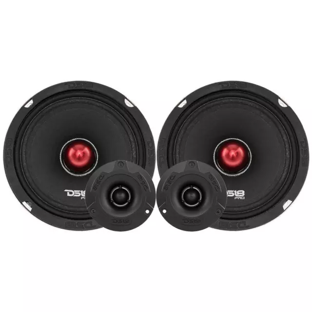 DS18 PRO-X6.4BMPK Car Speakers Kit 6.5" Midrange and Tweeter Best Pro Audio Set