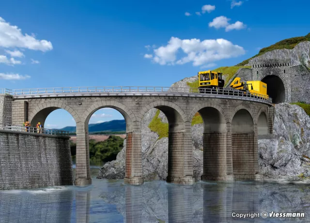 Kibri 39725 Riedberg-Viadukt mit Eisbrecherpfeilern gebogen eingleisig NEU OVP