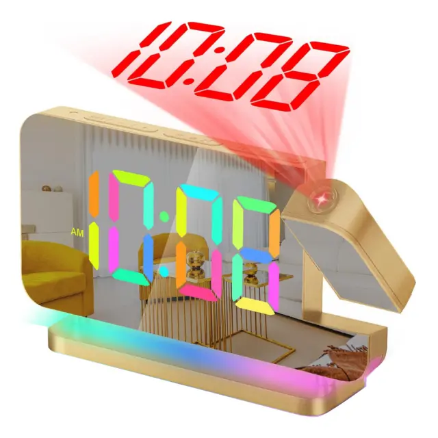 Reloj despertador analógico pequeño con pilas, silencioso, sin tictac,  alarma musical, funciones de luz, fácil de configurar (color : grano de  madera)