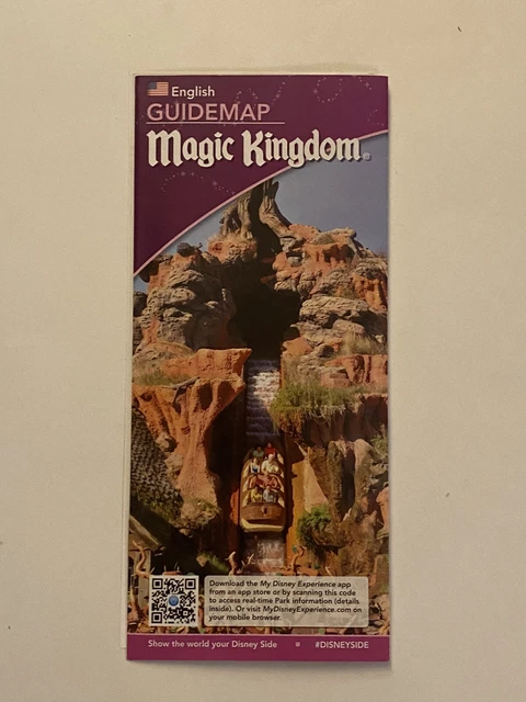 DISNEY WORLD PARK Map Guidemap Splash Mountain Magic Kingdom 2015 £24.