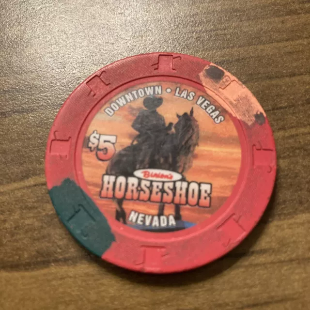 $5  binions horseshoe  Horse obsolete las vegas nevada  casino chip