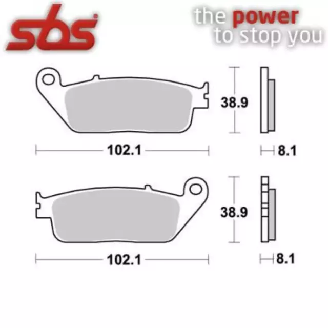 Pair Brake Pads 627HS 627 Hs Triumph 865 Thruxton 2004-2013