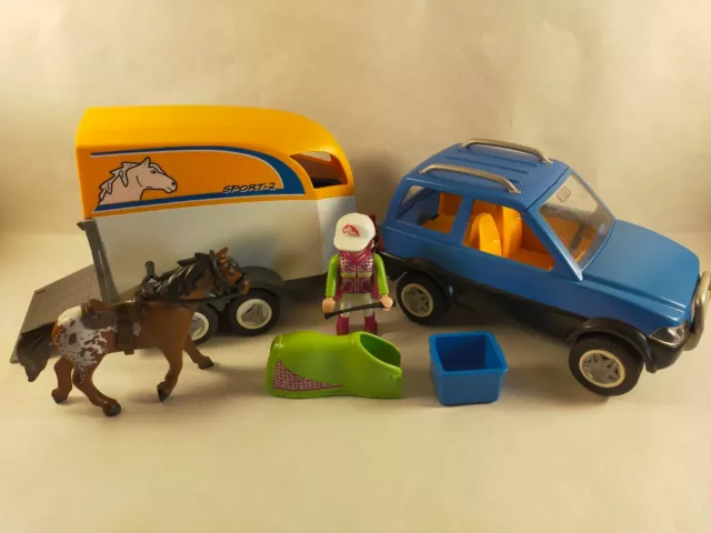 sympa Voiture avec van 5223  Playmobil (  chevaux , centre équestre ) 1442