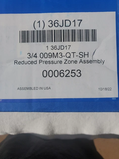 Watts 009M3-QT - SH 3/4" Reduced Pressure Zone Assembly - Cast Bronze