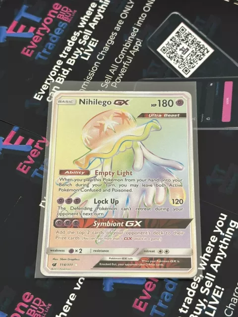 Nihilego GX - 114/111 - Hyper Rare NM Sun & Moon Crimson Invasion