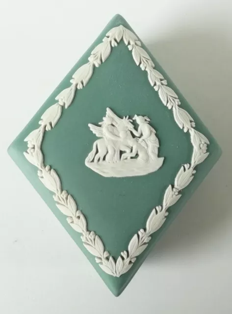 Wedgwood - Bleu Sarcelle Vert Muses Arrosage Pegasus Diamant Bibelot Boite
