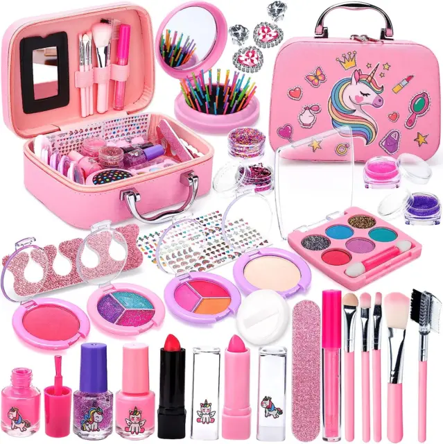 Purpledi Set Da Trucco per Bambine 35 Pezzi Lavabile Makeup Set , Regali Di Truc