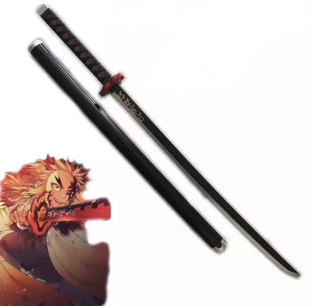 UK SELLER DEMON Slayer Rengoku Kyojuro Cosplay Foam Sword With Plastic