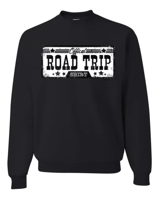 Official Road Trip Shirt Retro Black and White Unisex Crewneck Sweatshirt