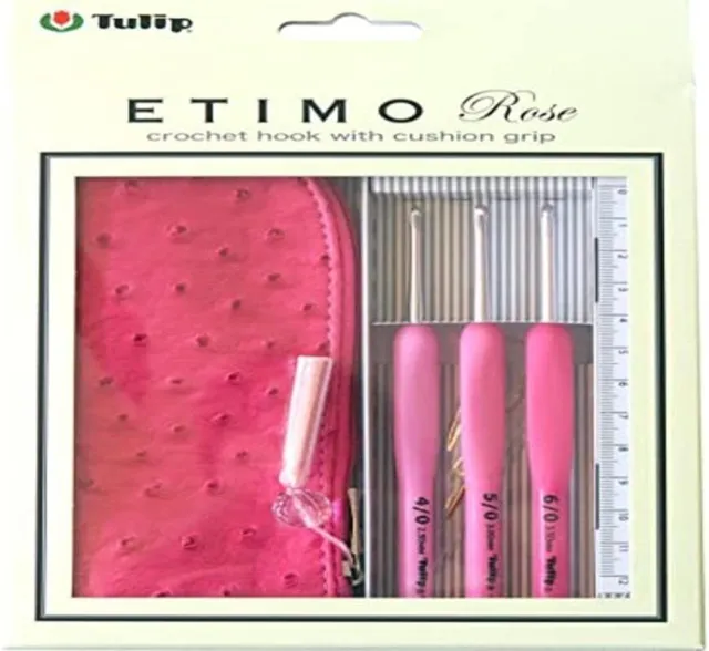  Tulip Etimo Red Crochet Hook W/Cushion Grip-3.75mm