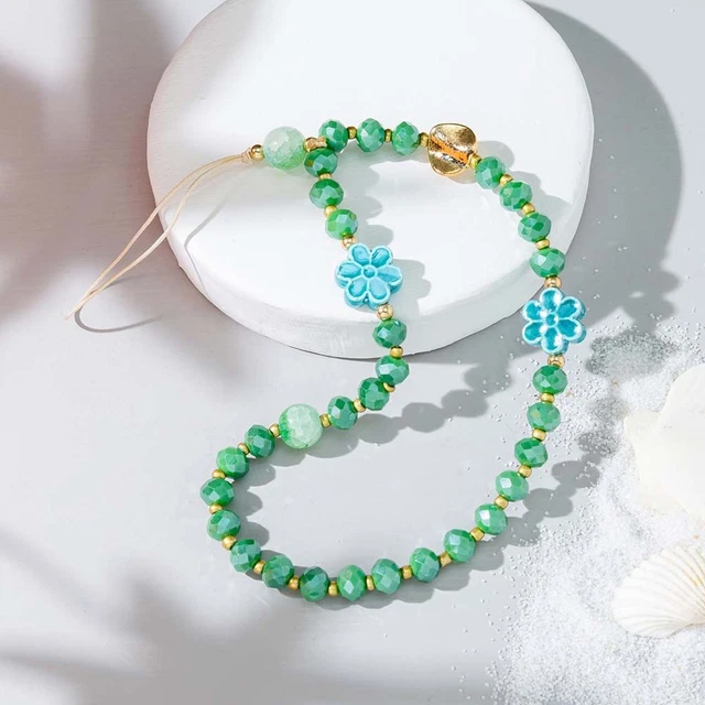 Phone Strap Mobile Phone Chain Cell Phone Lanyard Crystal Stone Beads Lanyard UK