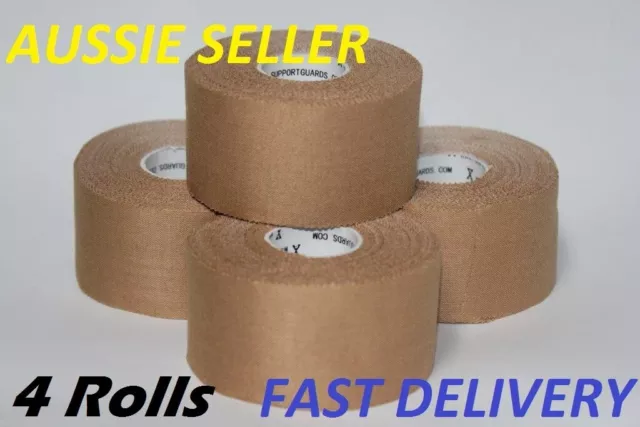 PREMIUM RIGID SPORT STRAPPING TAPE 4 ROLLS 38mm X 13.7mtr SKIN COL. BEST VALUE