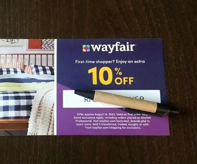 Wayfair 10% Off First Order, exp 8-14-2023