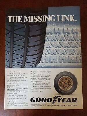 Goodyear Eagle GT plus +4 performance classic car tire magazine ad gatorback