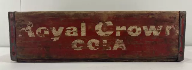 Vintage RC Royal Crown Cola Wooden Soda Bottle Carrier Crate Owens-Illinois Co.