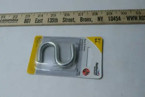 (10-Pk) National Hardware Heavy Open S-Hook Zinc Plated Steel 2-1/2" N121715