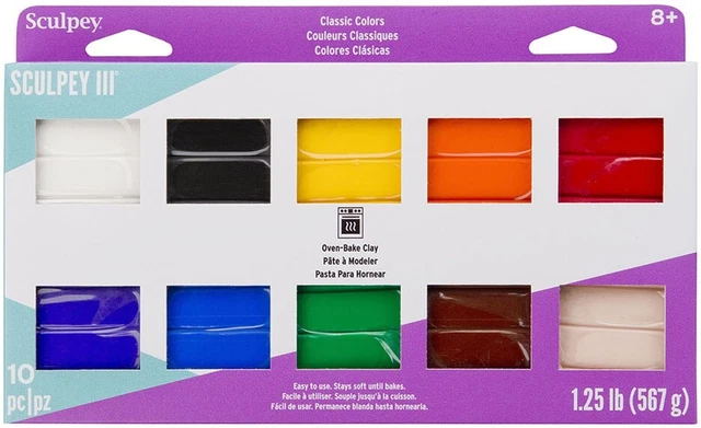 Sculpey III Oven-Bake Clay 2oz 10/Pkg-Classic Collection -S3MP-00001