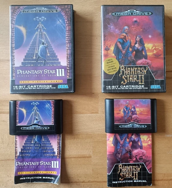 Phantasy Star II + Phantasy Star III (Sega MegaDrive PAL)