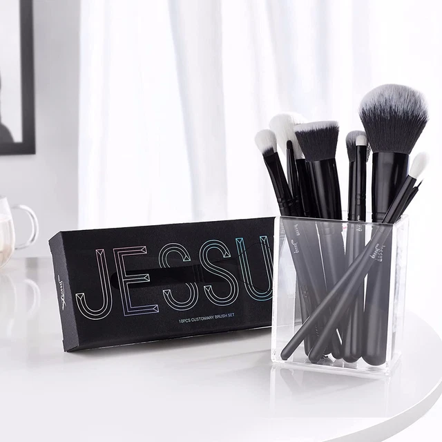 Pennelli Jessup 10 pezzi Set di Pennelli per Trucco Professionale Fondotinta .